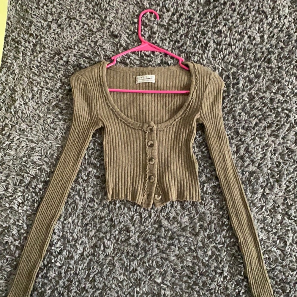 urban outfitters ribbed button front top